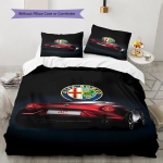 Alpha Romeo Mustriga Voodipesu, Tekikomplekt Tekikate Padjap&uuml;&uuml;r Kodu S&uuml;nnip&auml;evakingitus (1 * tekikott + 2 * padjap&uuml;&uuml;ri, ilma s&uuml;damikuta) 135x200cm black