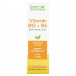 Super Nutrition, vitamiinid B12 + B6, foolhape, 1 fl unts (30 ml)