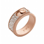 Emporio Armani Kuldne Ring T&auml;ielikult Teemantidega T&auml;ht Roostevabast Terasest S&otilde;rmus Naiste s&otilde;rmused Roosa-Kuldne EGS3092221 Basic Packaging,6.5