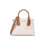 Michael Kors Mk Camille Vintage Lilleline Logo T&otilde;mblukuga Nahast K&auml;ekott Naiste k&auml;ekott Valge 30F9GCAS1B-149 Basic Set (Bag+Dust Bag)