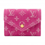 Louis Vuitton Victorine Denim Monogram Rahakott Naiste rahakott Kuldne Lilla M27707 Box(Basic Set+Box)