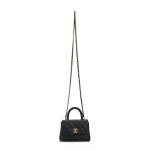Chanel Coco K&auml;epidemega 24K Must Tepitud Teraline Veisenahast Kuldse Riistvaraga &Otilde;la Crossbody Naiste Kott Gift Set(Basic Set+Box+Shopping Bag) must