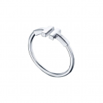 Tiffany & Co. T-seeria 18K valge kullast spiraals&otilde;rmus Unisex s&otilde;rmused GRP07762 Box,4.5