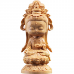 Puidunikerdus Joonisfilm Guanyini Kuju K&auml;sitsi Nikerdus T&auml;ispuit Budistlik Feng Shui Guanyin Kodu Toa Kontori Kaunistus Kuju