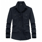 Uued &uuml;herealised 100% puuvillased meeste pikkade varrukatega vabaaja s&auml;rgid Kvaliteetsed s&otilde;jav&auml;es&auml;rgid Slim Fit Meeste Disainerr&otilde;ivad Pluusid 6XL XL tumesinine v&auml;rv