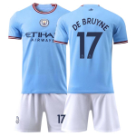 2022-2023 Man City kodus&auml;rk nr 17 De Bruyne L white