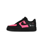 Nike Air Force 1 Little Universe Cushioning Coverage Slip Resistant Low top Skateboard Shoes Unisex Black Pink CW2288-001(Team1877-) 39 pink