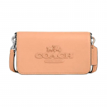 COACH Toni 19 kaubam&auml;rgi logo eemaldatav &otilde;larihm veisenahast &otilde;la-crossbody kott v&auml;ike suurus naiste tuhmikas punakaspruun roosa