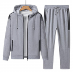 Kevadine ja s&uuml;gisene vaba aeg Mood Spordir&otilde;ivad Kardigan Kost&uuml;&uuml;m Meeste Seisu Kaelus Hoodie P&uuml;ksid Kaheosaline komplekt XL h&otilde;be
