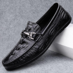 Loaferid Mokassiinid Madalad Meeste Vabaajajalatsid Pehmed Loomamustriga Nahkkingad Meestele Must &Uuml;mar Nina 2025 Trend Suurus 45 Pu Tavaline Retro 37