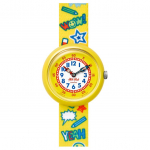 SWATCH Flik Flak Feifei seeria kvartsmehhanism 30 meetrit veekindel laste &Scaron;veitsi kell 31,85 mm kollane sihver plastikust korpus rihmast rihm FBNP134 kvarts