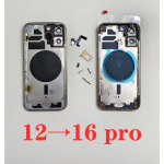 Korpus DIY 12 kuni 16 Pro jaoks L&auml;ikiv korpus 12 Sarnane 16 Pro-ga iPhone 12 kuni 16 Pro jaoks &Scaron;assii DIY Tagumine Tagumine Aku kate 12 to 16 Pro Gold