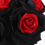 Gootistiilis Must Roosikimp Kunstlillede Varred Halloweeni Kodu Kaunistamiseks DIY K&auml;sit&ouml;&ouml; Vaasi Kaunistus ja P&uuml;hadeks (Rose Red,M) roosa punane v&auml;rv