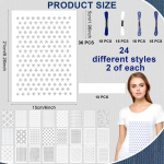154 tk Sashiko tikandimustrite komplekt Stabilisaatorid Vees lahustuvad tikandi &uuml;lekandemallid Stabilisaatorid Tikandipaber Stick