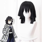 Uus Iguro Obanai Cosplay Kost&uuml;&uuml;m T&auml;iskasvanud Anime Yaiba Tanjirou Halloweeni Kost&uuml;&uuml;mid R&otilde;ivad Parukas Komplekt S must