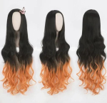 Kamado Nezuko Anime Cosplay Kost&uuml;&uuml;m, Kimono, Kimetsu No Yaiba, Parukas, &Uuml;likond, Halloweeni, Naised, Lapsed 140cm black