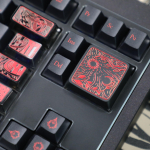 Dark Covenant Keycap PBT+PC 142 klahvi Kohandatud personaalne klaviatuurikate Cherry profiiliga M&auml;nguklaviatuuri klahvikate Mehaanilisele klaviatuurile Kingitused gray