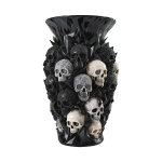 Teemantskulliga vaas, gooti stiilis skull-vaas, aiakaunistusvaikvaas, gooti dekoratiivne vaas, kodukaunistus lillevaas black