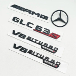3D ABS Must Mercedes-Benz GLC63S AMG X253 V8 BITURBO 4MATIC Pagasiruumim&auml;rk Auto Tagumine T&auml;hekleebis M&auml;rk GLC AMG jaoks