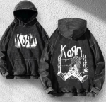 Korn Maailmatuuri Retro Kulunud Puuvillased Hupparid XL black