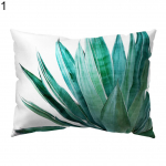 Tropical Green Leaves Ristk&uuml;likukujuline padjap&uuml;&uuml;r, padjakate diivani kodukaunistus