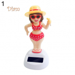 Elens Store Solar Beach Girl Cactus Automaatne Swing Car Interj&ouml;&ouml;ri Ornament Armatuurlaua sisekujundus 1#