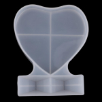 food grade organosilicone mold for DIY crafts supply rectangle 146x132x17mm love heart 190x153x33mm valge
