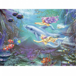 Teemantmaali merineitsi imedemaal merealuses teemanttikandid K&auml;sit&ouml;&ouml; K&auml;sit&ouml;&ouml;maali teemant 20X30CM