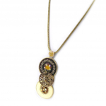 Les Tr&eacute;sors De Lily [C7676] - Collier Cr&eacute;ateur 'Byzance' Marron Beige pruun