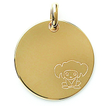 Les Tr&eacute;sors De Lily [E9076] - kullatud medal  Message Manga  (graveerimine) - 18 mm kuld