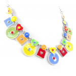 NOA [H4641] - Collier Cr&eacute;ateur 'Coloriage' multicolore mitmev&auml;rviline