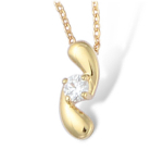 Les Tr&eacute;sors De Lily [L1784] &ndash; kullatud ripats 'C&acirc;lin' Golden White - 13x5 mm kuld