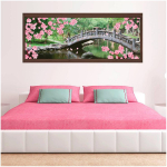 Les Tr&eacute;sors De Lily [Q7051] - Giant Trompe l'oeil kleebis  Zen Garden  (prunus sild) - 158x68 cm Heleroosa