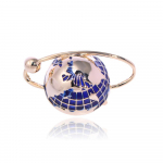 Blucome New Arrival Globe teleskoop prossid naistele kullav&auml;rvi emailiga sulamist maailmakaart kampsun tarvikud krae prossi n&ouml;&ouml;pn&otilde;elad sinine