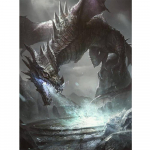 Teemantv&auml;rvimispihustiga Dragon Teemanttikandid Loomade ristpistes Kodukaunistus 20X30CM
