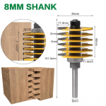1 tk 8/12,7 mm vars uhiuus 2 hambaga reguleeritava s&otilde;rm&uuml;henduse ruuter Bit Tenon l&otilde;ikur t&ouml;&ouml;stusliku kvaliteediga puidut&ouml;&ouml;riistadele 8mm shank
