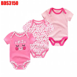 Vasts&uuml;ndinud beebi poiste t&uuml;drukute riided Kiddiezoom puuvillased O-kaelusega l&uuml;hikeste varrukatega beebip&uuml;ksid 12M