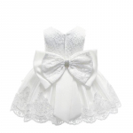 YUBAOBEI Beebiprintsess T&uuml;drukute Kleit Varrukateta Pitsist Bow Tutu Pulmapeo Ristimiskleit Lastele 2&ndash;6 aastat 6-12m
