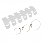 Autode autoosade soojuse metallist kate kaitsetoru 3 klambriga kaitsmega mootorratta summuti v&auml;ljalaskega punane