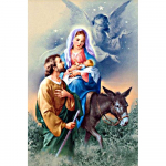 Ristpistete komplekt DIY Teemanttikandid Notre Dame'i perekond Teemantmaaling Mosaiik Kodukaunistus 20X30CM