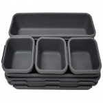 8 tk Multifunktsionaalne lauasahtlite kastid Hoiustamine Korraldaja kandikud Kosmeetilised jaoturid must