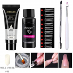 Poly Extention Gel Set Nail Art Clear Camouflage v&auml;rviline k&uuml;&uuml;neotsa vorm Crystal UV geel k&uuml;&uuml;negeel