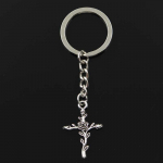 Moodne v&otilde;tmehoidja 35x23mm ristlillega oks pronks h&otilde;bedav&auml;rvi ripatsid DIY meeste ehted auto v&otilde;tmehoidja s&otilde;rmuse hoidja kingitus h&otilde;be