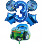 6 tk. Uus tulet&otilde;rjeauto alumiiniumist &otilde;hupallitraktori buldooseri rongi number heeliumfooliumist &otilde;hupall Palju &otilde;nne s&uuml;nnip&auml;evaks laste m&auml;nguasjadele