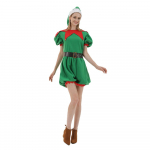 J&otilde;ulup&auml;kapiku j&otilde;uluvana abilise kost&uuml;&uuml;m naistele, peokleit m&uuml;tsiga M roheline