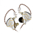 KZ ZS10 Pro 3,5 mm juhtmega k&otilde;rvasisesed k&otilde;rvaklapid 1DD+4BA h&uuml;briid HiFi muusikak&otilde;rvaklapid, 2 kontaktiga spordipeakomplekt With Mic must