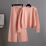 S&uuml;gistalvine p&otilde;hjuslik silmkoeline pullover &uuml;likond, naiste avar kampsun, laia s&auml;&auml;rega p&uuml;ksid, kaheosaline komplekt OneSize