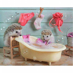 5d Full Drill Round Teemantmaali Siil lastele Mosaiik Loom Teemant K&auml;sitsi valmistatud Kodukaunistus 40x50cm Full Round 20x30CM