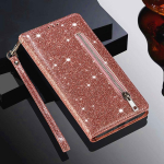 Rahakott Glitter koos kaardipesadega klapitava nahk&uuml;mbrisega Samsung Galaxy Xiaomi Redmi iPhone'i Huawei Honor Google One Plus LG &uuml;mbrisele Galaxy S9