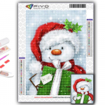 T&auml;ielik 5D teemantmaaling j&otilde;ulupuu J&otilde;uluvana lumememm 5D teemantmaal Full Round 20X30CM